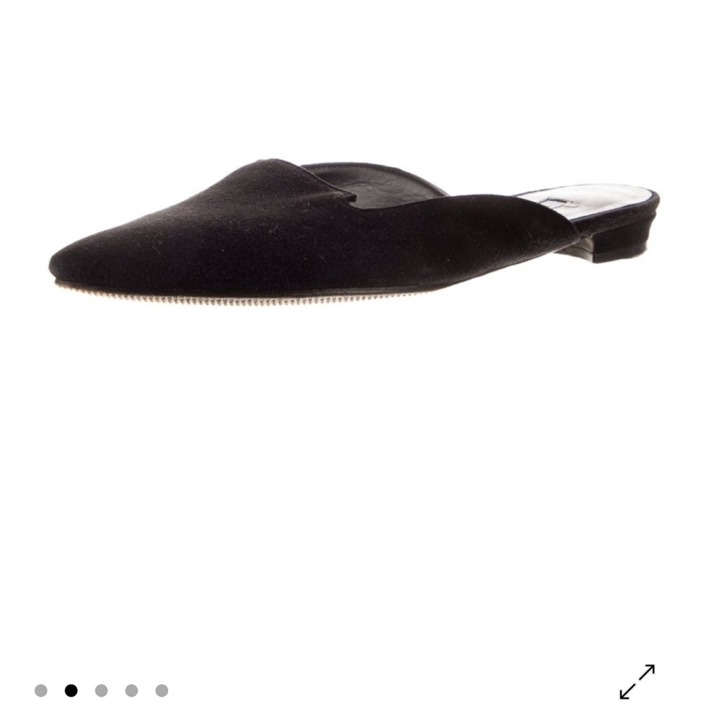 Manolo Blahnik Black Suede Mules - Picture 3 of 5